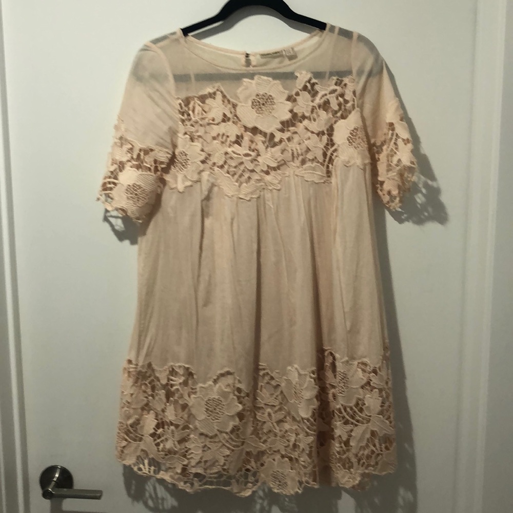 Layered baby doll dress.